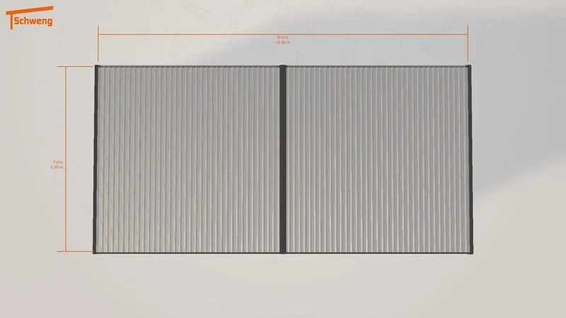 #DE Schweng Flachdachcarport C600+ (ID mj55xr) #MTG