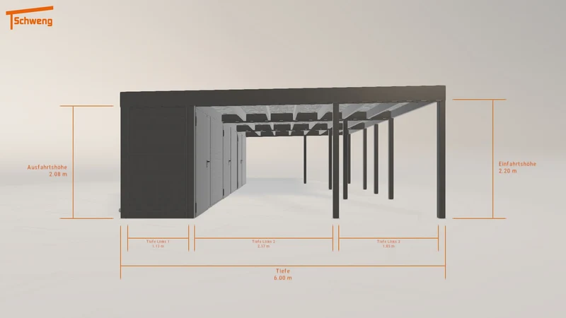 #DE Schweng Flachdachcarport C600+ (ID bk9942)