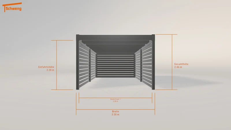 #DE Schweng Flachdachcarport C600 (ID zbj39v)