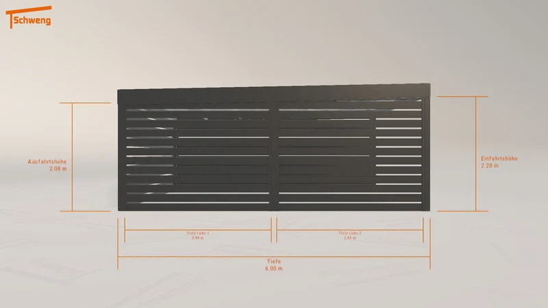 #DE Schweng Flachdachcarport C600 (ID zbj39v)
