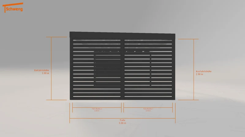 #DE Schweng Flachdachcarport C600 (ID 85djqm) #MTG