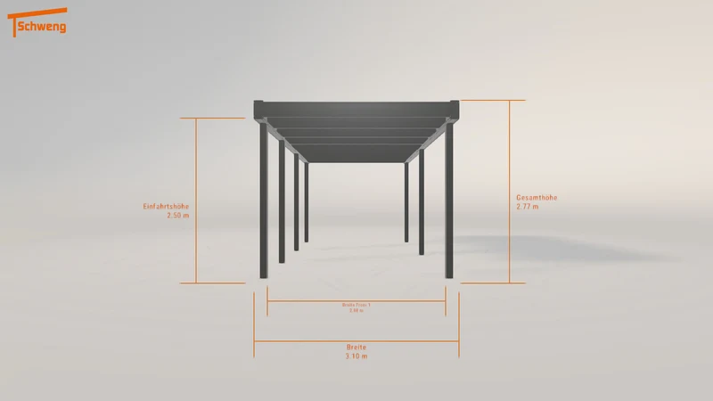 #DE Schweng Flachdachcarport C600 (ID w37kbr)