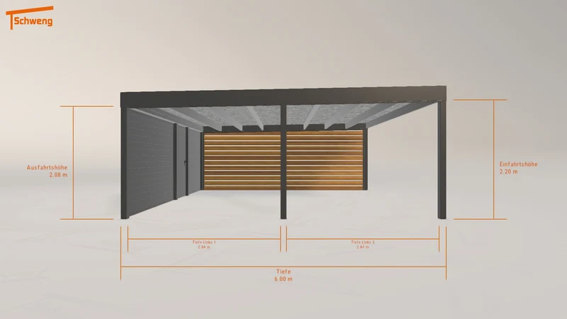 #DE Schweng Flachdachcarport C600 (ID x7xq23) #MTG