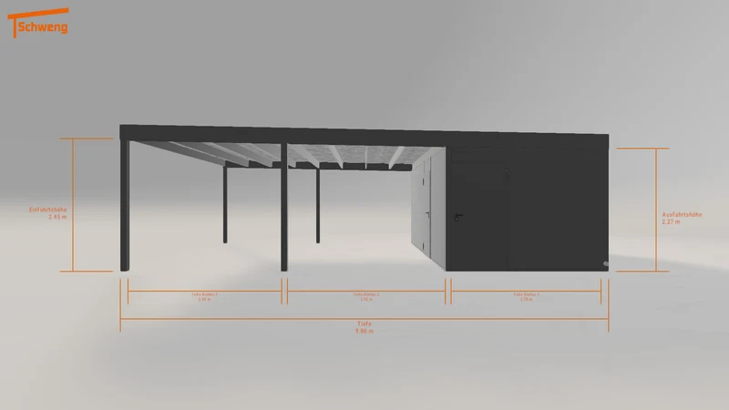 #DE Schweng Flachdachcarport C600 (ID zbjdb9) #MTG