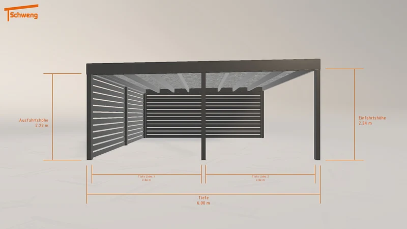 #CH Schweng Flachdachcarport C600+ (ID x7xxx4) #MTG