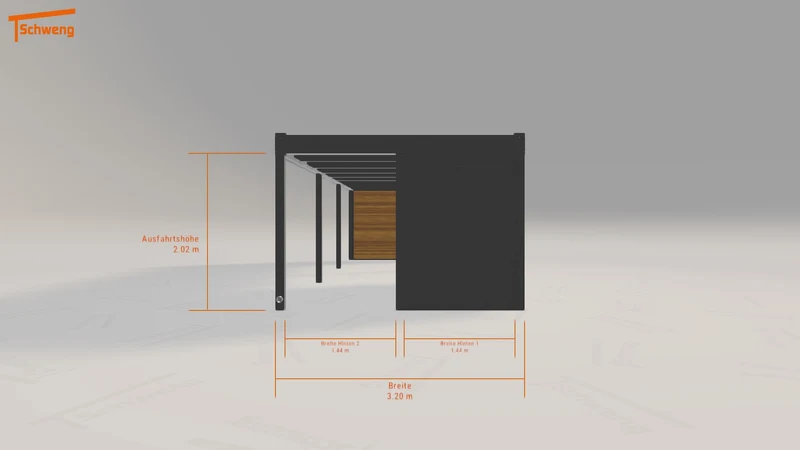 #DE Schweng Flachdachcarport C600 (ID 9wn44q)