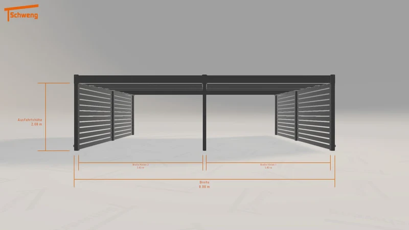 #AT Schweng Flachdachcarport C600+ (ID qdj77z) #MTG