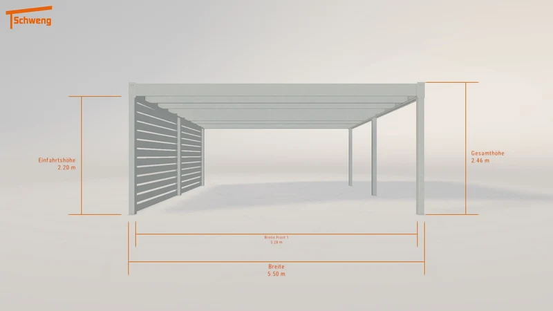 #DE Schweng Flachdachcarport C600 (ID 77q7xq) #MTG