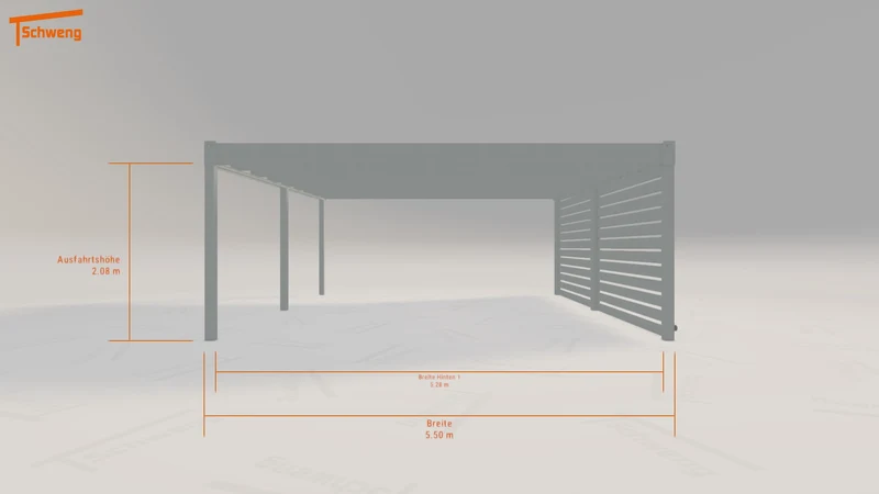 #DE Schweng Flachdachcarport C600 (ID 77q7xq) #MTG