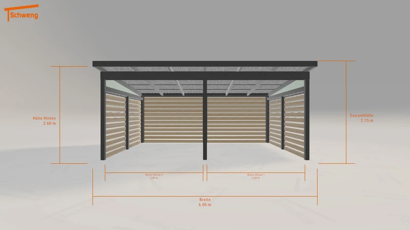 #DE Schweng Pultdachcarport S400 (ID 42xdwy)
