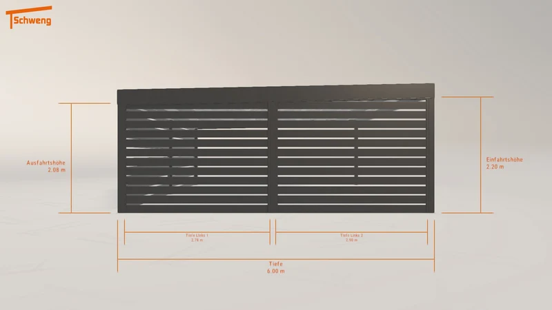 #DE Schweng Flachdachcarport C600+ (ID jjzqyn)
