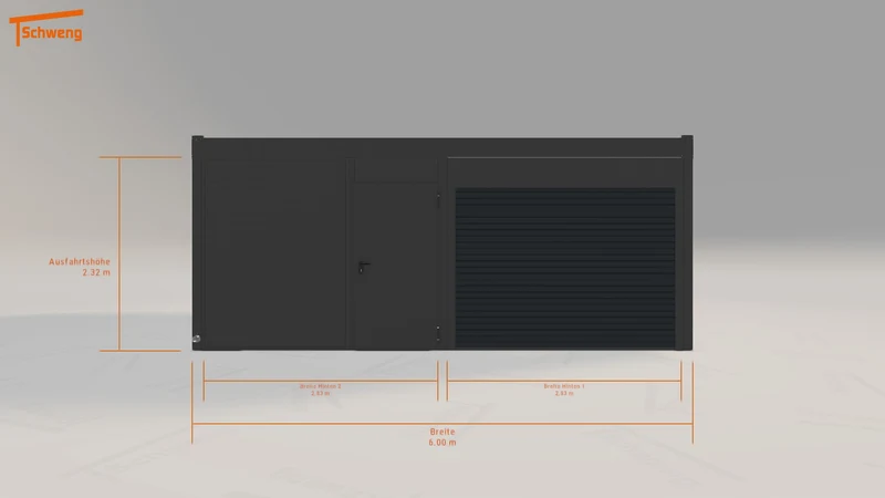 #DE Schweng Flachdachcarport C600 (ID rjwp59)