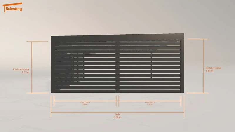 #DE Schweng Flachdachcarport C600 (ID rjwp59)