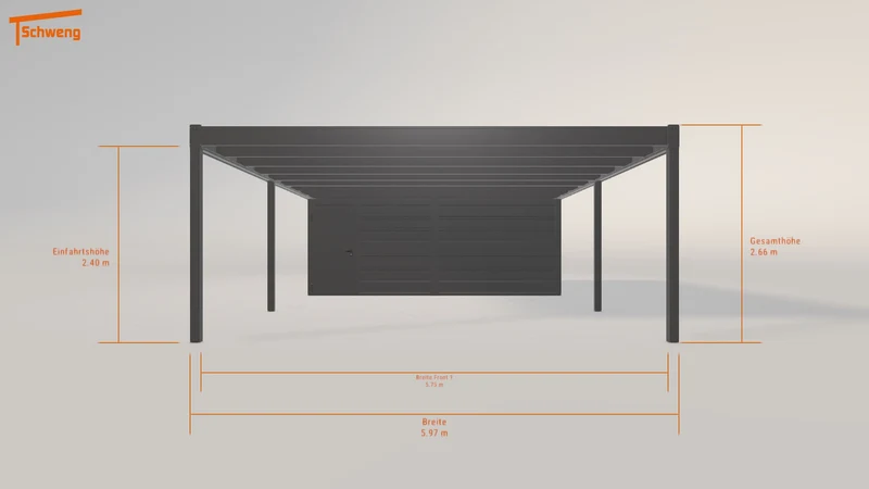 #DE Schweng Flachdachcarport C600 (ID x79m4n)