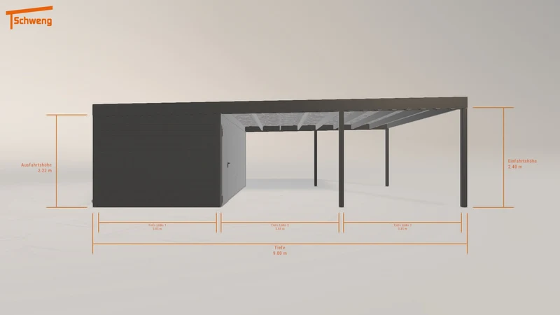 #DE Schweng Flachdachcarport C600 (ID x79m4n)