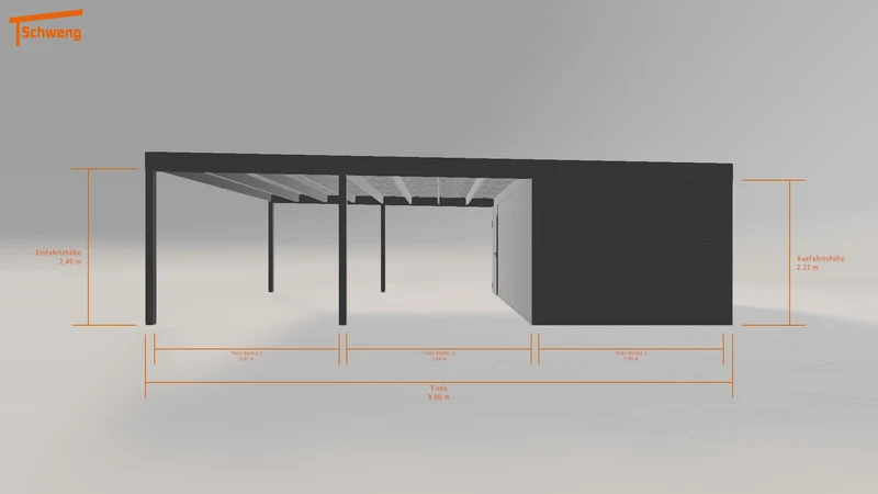 #DE Schweng Flachdachcarport C600 (ID x79m4n)