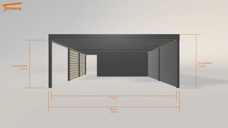 #DE Schweng Flachdachcarport C600+ (ID bkqwz5) #MTG