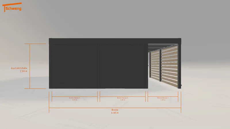 #DE Schweng Flachdachcarport C600+ (ID bkqwz5) #MTG