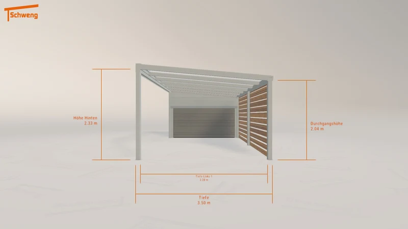 #AT Schweng Pultdachcarport S350 (ID 85d3rm) #MTG