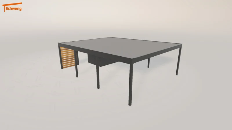 #DE Schweng Flachdachcarport C600+ (ID 337vmn)