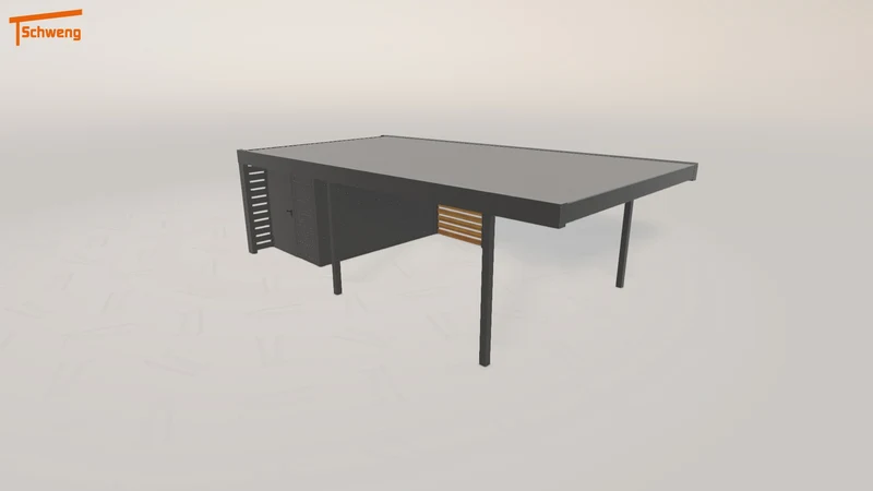 #DE Schweng Flachdachcarport C600 (ID dvqyd3) #MTG