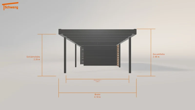 #DE Schweng Flachdachcarport C600 (ID dvqyd3) #MTG