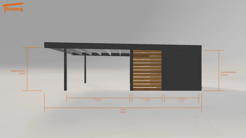 #DE Schweng Flachdachcarport C600 (ID dvqyd3) #MTG