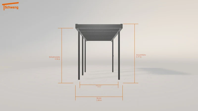 #DE Schweng Flachdachcarport C600 (ID x79y4j)