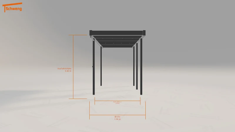 #DE Schweng Flachdachcarport C600 (ID x79y4j)