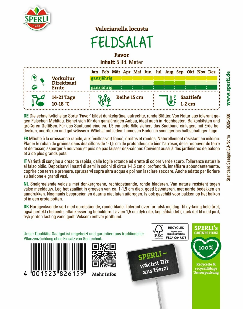 SPERLI Samen-Set "Gemüsevielfalt- Easy Gardening"