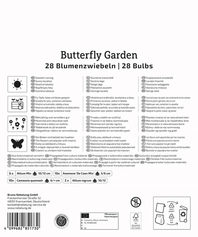 Kiepenkerl Blumenzwiebelmischung "Butterfly Garden", Mega-Pack