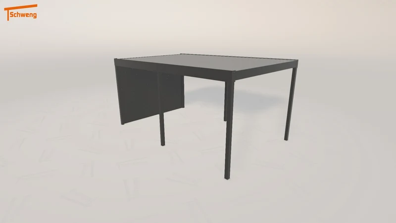 #AT Schweng Flachdachcarport C600+ (ID 8594pw)