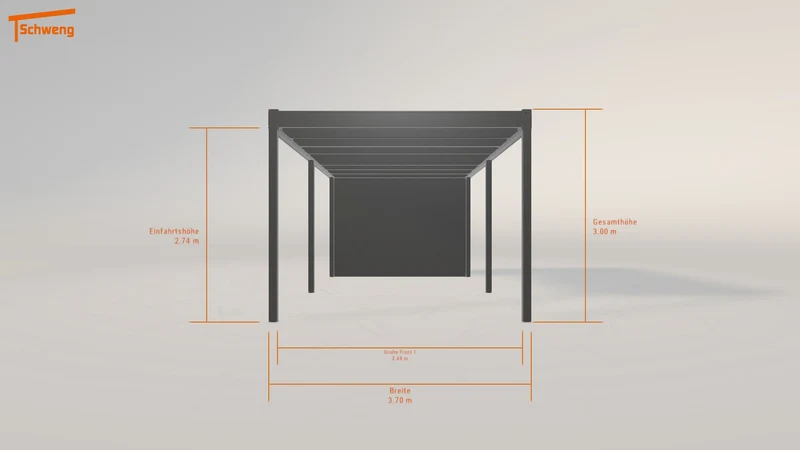 #AT Schweng Flachdachcarport C600+ (ID 8594pw)