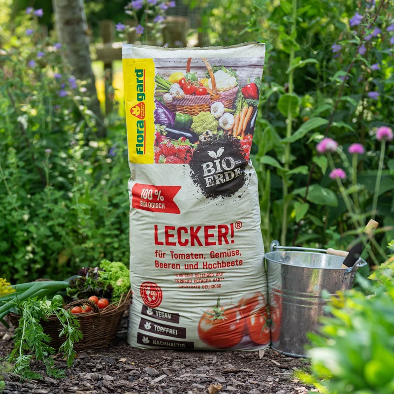 Floragard Bio Tomaten- und Gemüseerde Lecker, torffrei