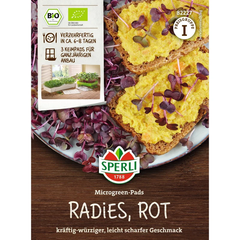 SPERLI BIO Microgreen-Pads Radies