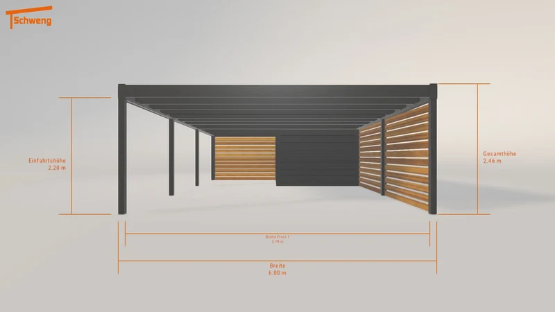 #AT Schweng Flachdachcarport C600 (ID 77wrdv)