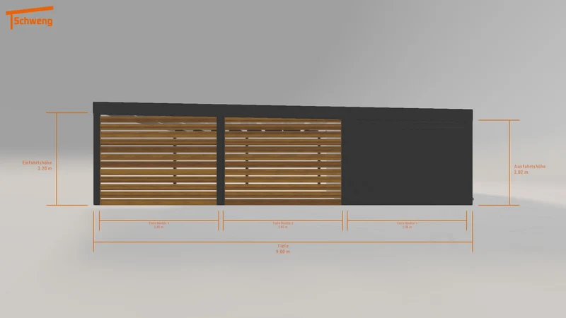 #AT Schweng Flachdachcarport C600 (ID 77wrdv)