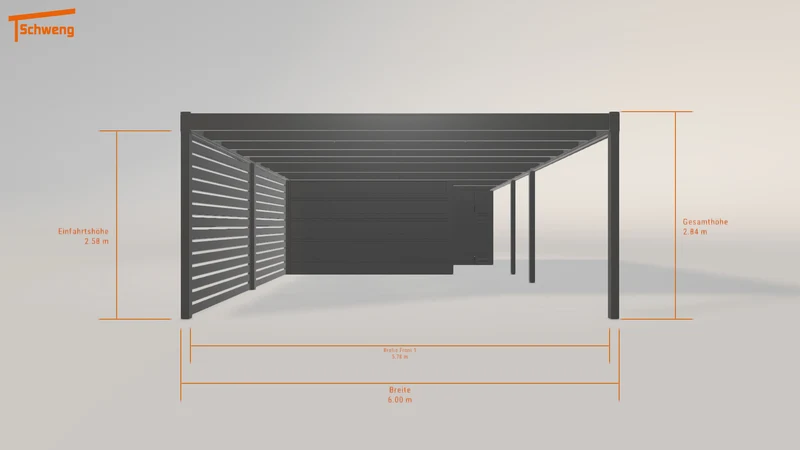 #DE Schweng Flachdachcarport C600+ (ID mjp825) #MTG