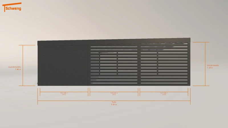 #DE Schweng Flachdachcarport C600+ (ID mjp825) #MTG