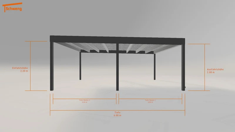#DE Schweng Flachdachcarport C600+ (ID zb57kg)