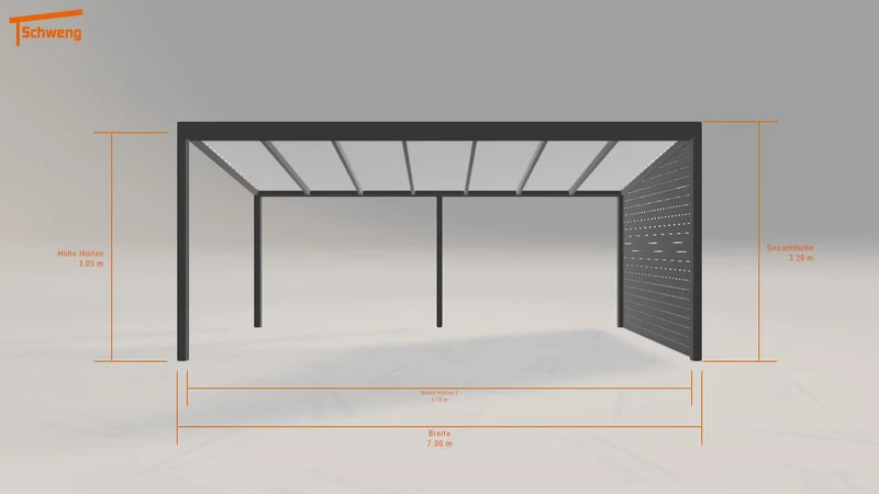 #DE Schweng Pultdachcarport S350 (ID mjpb43)