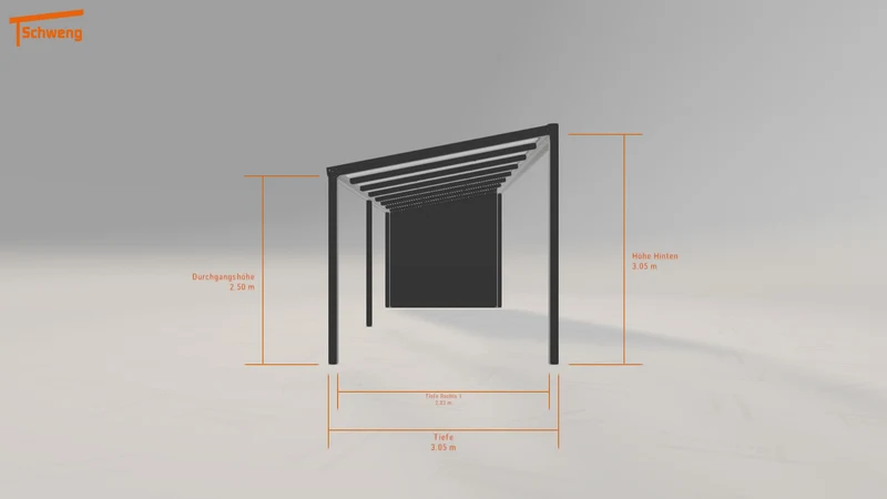 #DE Schweng Pultdachcarport S350 (ID mjpb43)