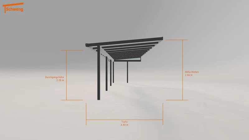 #DE Schweng Terrassenüberdachung S400 (ID 85948j)