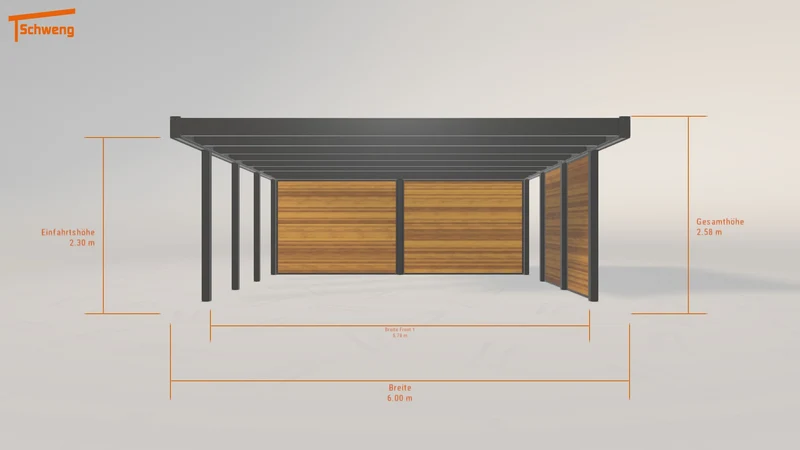 #AT Schweng Flachdachcarport C600+ (ID mjp8p8)
