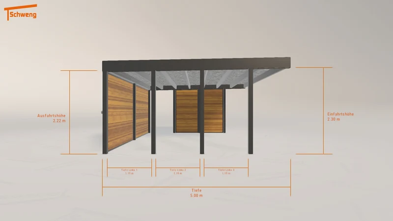 #AT Schweng Flachdachcarport C600+ (ID mjp8p8)