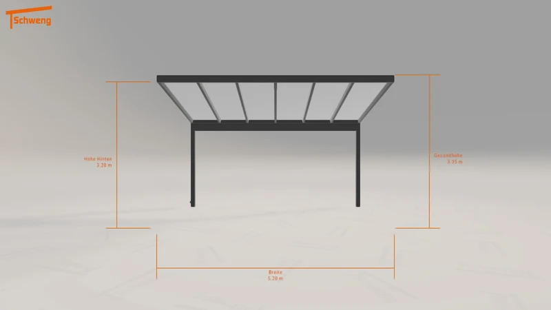 #DE Schweng Pultdachcarport S350 (ID 5m8bwz)