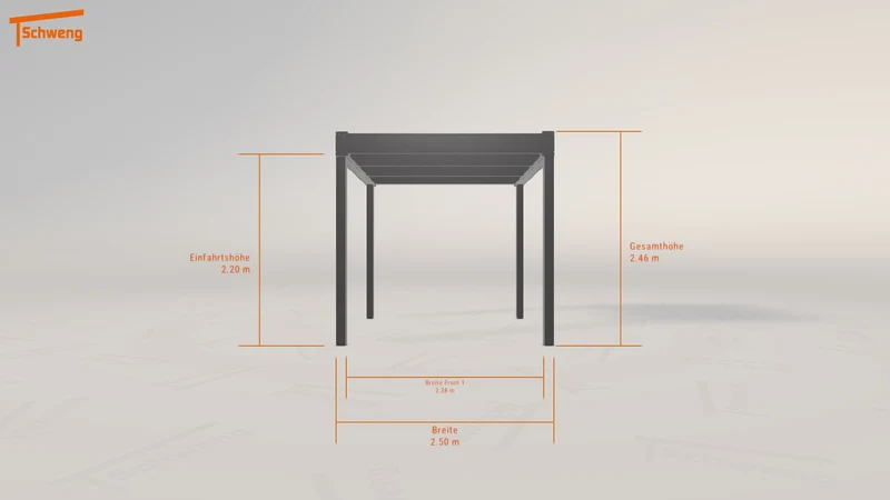 #DE Schweng Flachdachcarport C600 (ID pb9zvk)