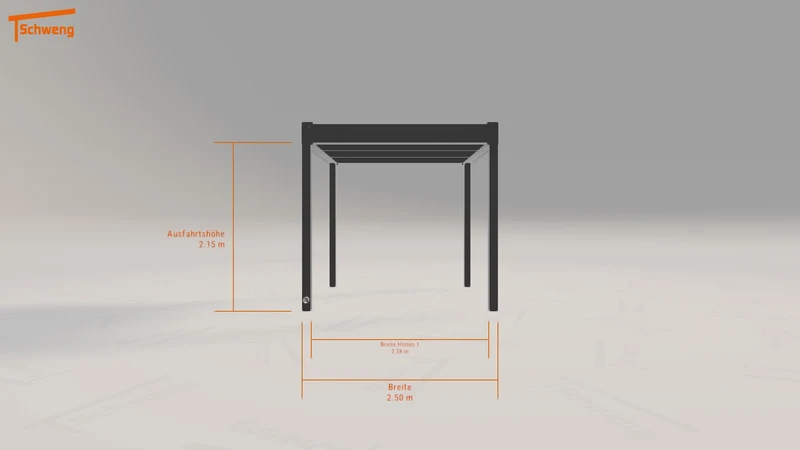 #DE Schweng Flachdachcarport C600 (ID pb9zvk)