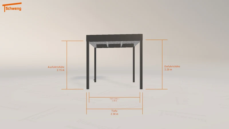 #DE Schweng Flachdachcarport C600 (ID pb9zvk)