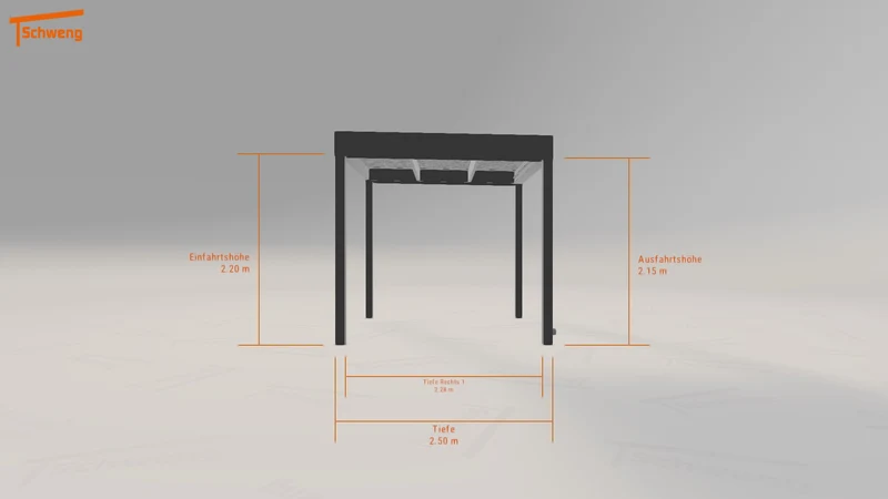 #DE Schweng Flachdachcarport C600 (ID pb9zvk)